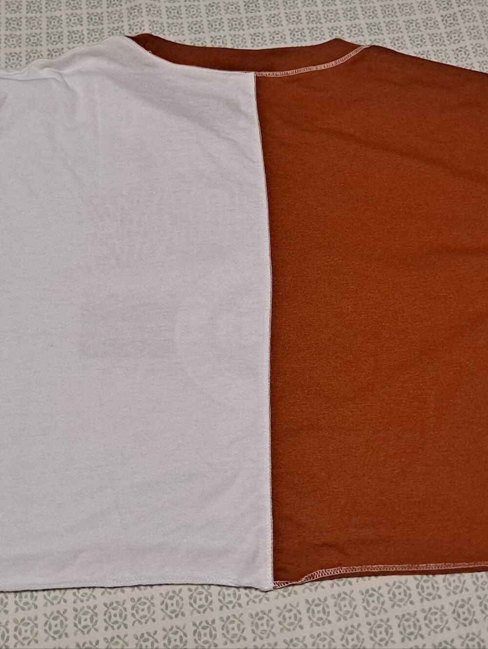 Texas Longhorns Split Graphic Crop Tee - Burnt Orange & White Sz L - Picture 5 of 5